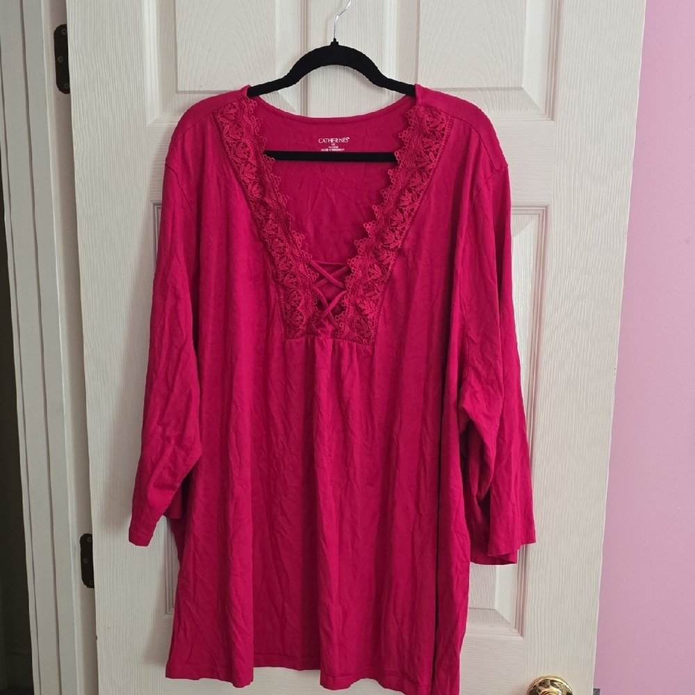 Catherines Fuchsia Lace‎ Accent Tunic